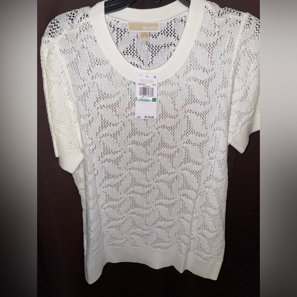 NEW Michael Kors Womens Open Knit Top